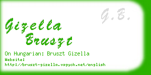 gizella bruszt business card